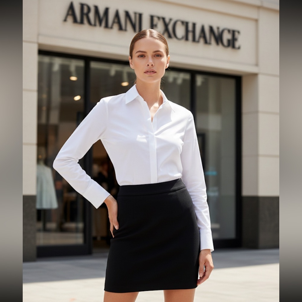 Authentic Armani Exchange designer black skirt sz 2
